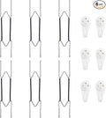 Bilillo 6 Pack Plate Hangers for The Wall, Suitable for 10''-14'' Decorative Plate,Invisible Heavy Duty Wire Plate Holder with Wall Hooks, Plate Hangers for Displaying Plates, Platter, Dish (Black)