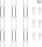 Bilillo 6 Pack Plate Hangers for The Wall, Suitable for 10''-14'' Decorative Plate,Invisible Heavy Duty Wire Plate Holder with Wall Hooks, Plate Hangers for Displaying Plates, Platter, Dish (Black)