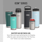 THERMOS ICON SERIES, Slim Beverage Can Insulator - 12 Ounce, Glacier - Vacuum Insulated Stainless Steel
