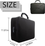 Yuanshikj Heat Insulated Fireproof Waterproof Safe File Organizer,Document Organizer Box with Lock Labels,Multi-Layer Portable Home Travel Safe Storage Box for Important Documents (Black)