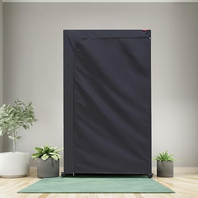 Waterproof Shelf Cover Heavy Duty Shelving Dust Covers Shelves Covering, with Two-Way Zipper 36X18X72 (No Shelves,Black Cover only)