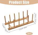 GLOBLELAND 3 Pack 5 Slot Wooden Plate Holders for Displaying Vertical Wooden Puzzle Display Stand Puzzle Storage Organizer Shelf Wood Display Stand for Adults Books Crafts