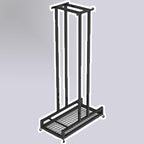 1 2 3 4 5 6 8 9 10 Pair Ski Storage Rack for Organize, Indoor Ski Board Stand for Garage/Basement/Shed, Floor Standing Longboard Carrier Wheels(Holds 2 pcs (1 Pair))
