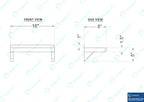AmGood 16" Long X 8" Deep Stainless Steel Wall Shelf | NSF Certified | Appliance & Equipment Metal Shelving | Kitchen, Restaurant, Garage, Laundry, Utility Room