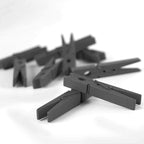 100pcs Colorful Clothespins Natural Wooden Colored Clothespins, Photo Paper Peg Pin Craft Spring Clips for Home Arts Crafts Decor, 2.75 inches (Black)