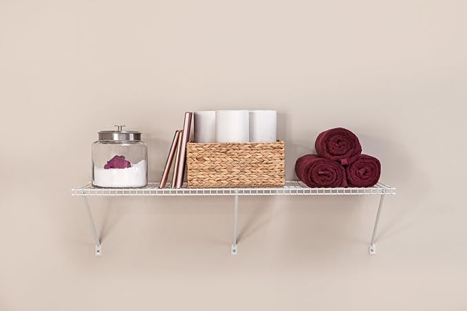 ClosetMaid 1074 Multi-Purpose 4Ft. by 16in. Ventilated Wire Shelf Kit, White