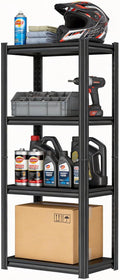 4-Tier Metal Garage Shelving Heavy Duty Adjustable Storage Shelves 2000lbs Capacity Steel Shelving Units Tool Rack Corner Shelf for Heavy Equipment and Tools (19.7" W × 13.8" D × 44.1" H)