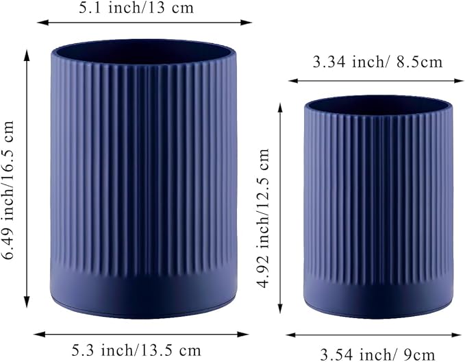 Kyraton Cooking Utensils Holder 2pcs, 360° Rotating Heavy Duty Plastic Kitchen Utensil Holder for Countertop, The Small Utensil Crock for Cutlery Silverware, Tooth Brush, Desk Pencil Pen