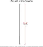 Metro Super Erecta SiteSelect 74P Stationary Wire Shelving Posts - 1” Diameter x 74-1/2” Height - Chrome Plated Steel Shelving Poles with Adjustable Leveling Bolt - Pack of 4