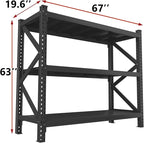 Metal Shelves, 4200LBS Heavy Duty Garage Shelving, Adjustable Garage Shelves, Shelving Units and Storage, Shelf, for Basement Workshop, Black