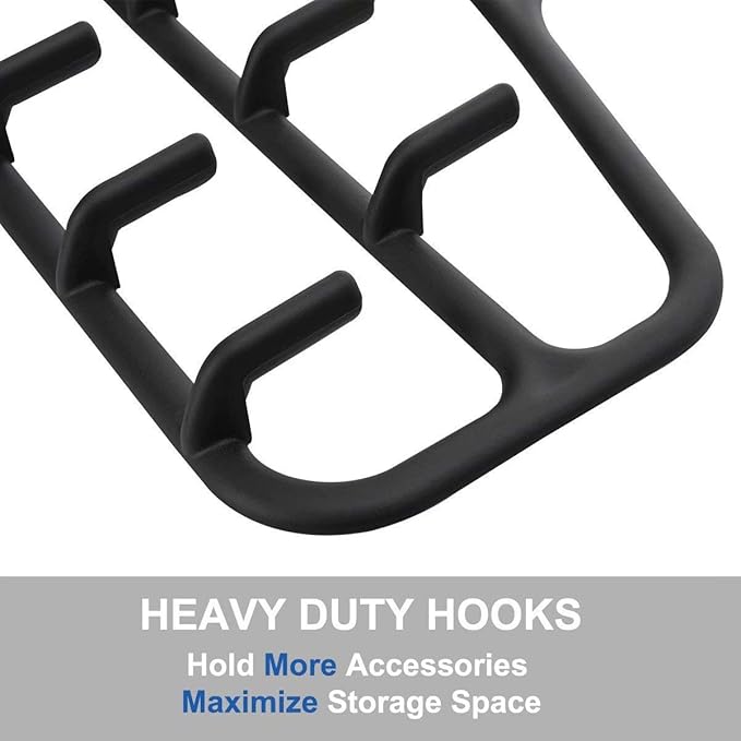 FairyHaus Belt Hanger Organizer 2 Pack, Non Slip Tie Rack Holder, Durable Hanging Closet Accessory Hooks for Belts, Ties, Jewelry, Scarves, Black