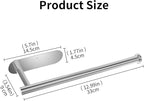 YeeBeny Silver Paper Towel Holder Kitchen Roll Holder, Paper Towel Holder - Self Adhesive or Drilling, Under Cabinet Paper Towel Rack, Wall Mounted Paper Towel(Silver)