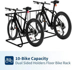 Floor Bike Rack,Single-Side 5-Bike Rack 60" L,Grid Bike Rack In Ground,Freestanding Bicycle Floor Parking Stand,Stand Bike Racks for Garages Streets Yards Bike Events