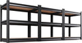3 Pack 3 Tier Garage Shelving,Garage Storage Shelves,Adjustable Heavy Duty Metal Shelving Units and Storage Large Rack,Utility Steel Shelf For Shop Warehouse Pantry Basement Organizers 33"Hx35"Wx16"D