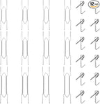 Bilillo 12 Pieces Invisible Wall Plate Hangers 10/12/14 Inches Wall Plate Hangers Stainless Steel Decorative with 12 Pieces Hook with Nails Suitable for 8-16 inch Decorative Antique and Arts(Silver)