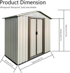 Heavy-Duty Outdoor Garden Shed with Aluminum Alloy Frame, Hinged Door, and Stable Foundation for Secure Storage (5x3 Feet White)