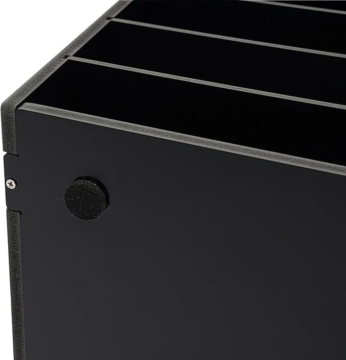12 Compartments Paper Organizer for Desk, Desk Literature Organizer, Student Mailbox for Classroom, Desktop Bill Paper Storager File Sorter for Home Office Classroom(Black)