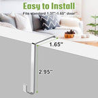 MISSLO 35 Clear Large Pockets Over The Door Shoe Organizer Sturdy Oxford Fabric Hanging Shoe Rack Closet Shoe Holder Hanger, White