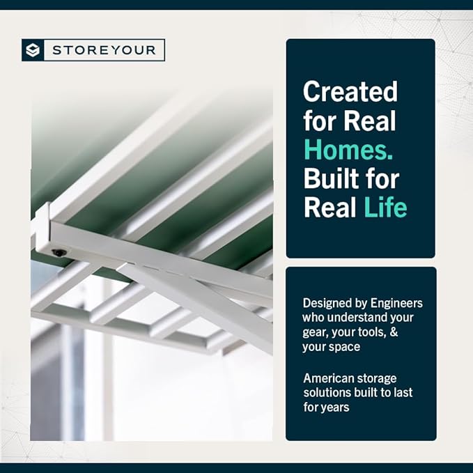 StoreYourBoard Heavy Duty Garage Shelf Wall Mount 2ft x 4ft – Wall-Mounted Shelving for Storage & Organization – Heavy Duty Garage Shelves for Tools, Bins, & Equipment – Holds 200 lbs - White