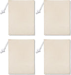 4 Pack Reusable Laundry Bags - 100% Cotton Multi Purpose Travel Laundry Bag - Durable & Machine Washable - Large Laundry Bag 28 x 36"