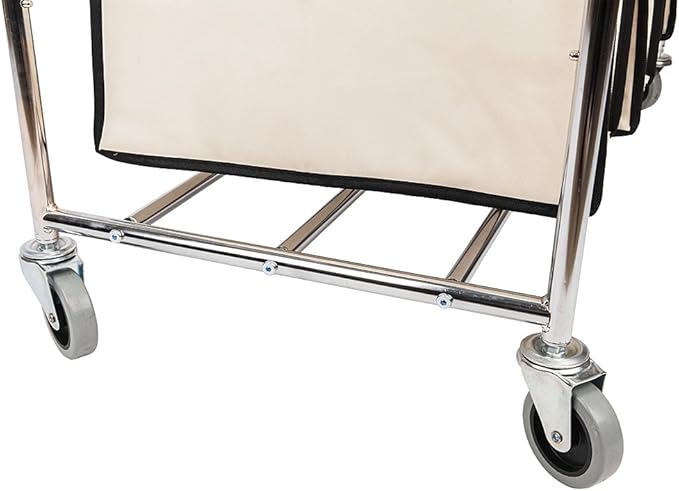 Thxbyebye Pop-Up Laundry Hampers Laundry Baskets Laundry Bags Cloth Bag Four-case Laundry Sorter Cart Laundry Storage Laundry Sorters Beige