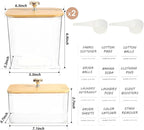 3 Pack Laundry Room Organization Storage Containers, Plastic Clear Laundry Pods Container & Dryer Sheet Holder Jars with Lids, Scoops & Labels for Detergent, Powder, Dryer Balls, Beads