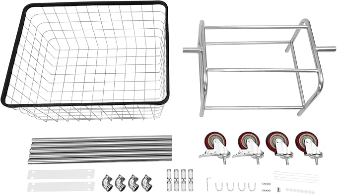 Laundry Cart on Wheels, Laundry Sorter Cart Rolling Laundry Basket with Removable Storage Rack Up To 110 LBS, Heavy Movable Bathroom Organizer Sorter Baskets for Laundry Room Hotel Washer Dryer Clothe