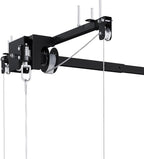 Montary 4x4 FT Overhead Garage Storage Rack for 10-12 FT Ceiling, Adjustable Ceiling Storage Rack with Safety Lock, 250LBS Capacity All-Steel Construction Heavy-Duty Garage Lifting Organizer