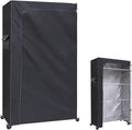 Waterproof Wire Shelf Cover – Dustproof Rack Cover with Two-Way Zipper, Fits 48" W x 18" D x 82" H Metal Shelving for Garage, Basement, Closet or Laundry Room (No Shelves,Black)