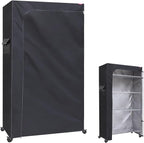 Shelving Cover Wire Shelf Rack Dust Cover 30X14X54,The Two-Way Zipper Design can be Opened up, Down, or All for Easy Access (No Shelves,Black)