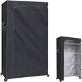 Shelf Cover Wire Rack Shelving Cover 48X24X72,The Two-Way Zipper Design can be Opened up, Down, or All for Easy Access (No Shelves,Black)