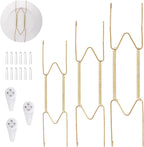 3 Pack Plate Hangers for The Wall,Wall Plate Hangers,6/8/10 Inch Plates Holders for Displaying on Walls Invisible Heavy Duty Wire Holder with Walls Utility Hooks for 5 to 10.5 Inch Plates