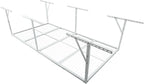 3 X 8 FT Garage Ceiling Storage Racks, Heavy Duty Overhead Garage Storages Rack with Adjustable Hight, Metal Hanging Garages Storage Rack with Support Rod, 22''- 40" Adjustable, 600 LBS (White, 3x8FT)