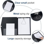 Storage File Boxes A4, 6 Pack Foldable File Box with Clip, 50mm Spine, Plastic Archives Cases with Magnetic Closure, Document File Folder Organizer Storage Filing Box for Office School, Black