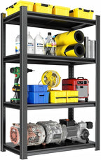 4 Tier Shelving Unit, Heavy Duty Garage Storage Shelves, Adjustable Metal Utility Shelf for Basement, Garage Organization, 24" W x 12" D x 53.4" H