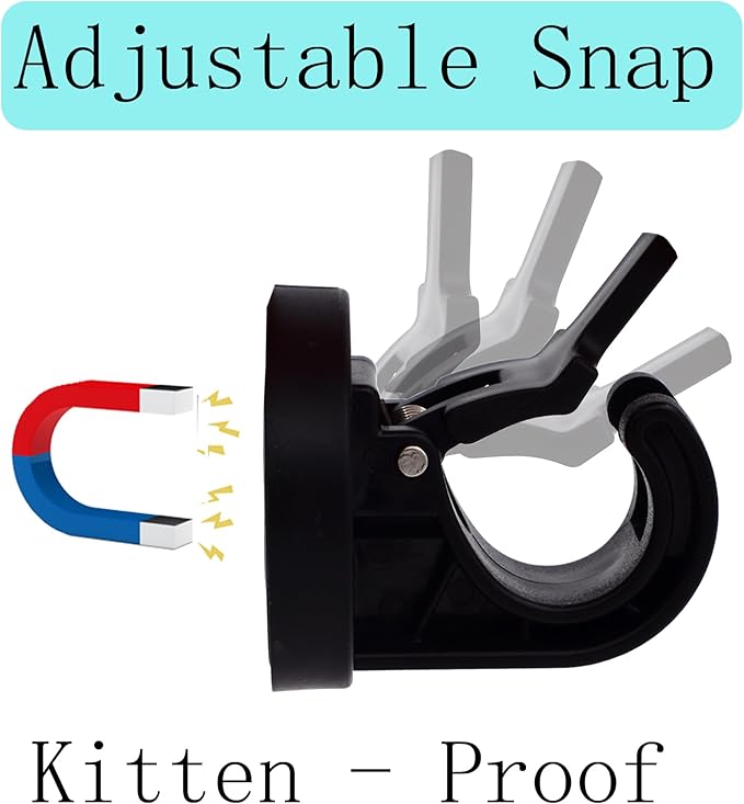 YYST Magnetic Towel Holder Towel Rack Towel Hook Hanger for Door, Refrigerator, Kitchen Stove, Oven, Dishwasher, Laundry Washing Machine- Kitten Proof (1, Black)