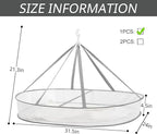 1 Tier Clothes Drying Rack Foldable, 31.5" Mesh Clothes Hanging Dryer, Space Saving Sweater Drying Rack, Laundry Rack,with Internal Fixation, for Clothes, Towels, Underwear, Indoor, Outdoor