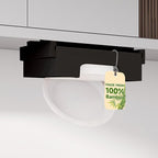 Paper Plate Dispenser Under Cabinet - 9 inch Bamboo Paper Plate Dispenser, Kitchen Counter Vertical Holder Organizer Countertop Caddy Black (9 Inch)