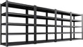 4 Pack 46" W Heavy Duty Garage Shelving - 5 Tier Metal Storage Shelves (2500 LBS Total Capacity), Adjustable Steel Utility Rack for Pantry, Warehouse, Basement, Shop -71" Hx46 W x 20" D,Black