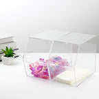 Clear Laundry Room Organizer for Pods and Dryer Sheets, Acrylic Storage Box for Fabric Sheets Dryer Balls Clothes Pins, Acrylic Candy Dry Food Snacks Dispenser Containers