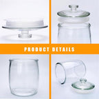 1 Gallon glass jars, Cookie Jar & Candy Jar with Lid, Large Food Storage Container,glass jar with lid for Buffet, Coffee & Flour, Laundry Room Storage & Pantry