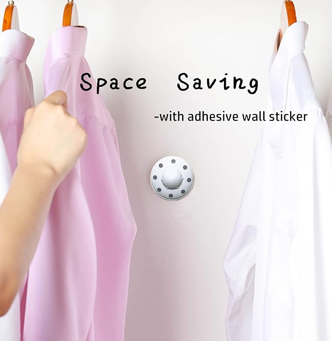 6 Pack Moth Ball Case with Adhesive Wall Sticker, Refillable Case for Moth Repellent Balls, Closet Clothes House Drawers Hanger Moth Block Case, 6cm Diameter, White, 6 Count (Pack of 1)