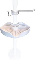 Stander Wonder Pole Bin Accessory Pack, Storage Bin Accessory with Toilet Paper Holder, Towel Hook for Wonder Pole and Wonder Bathtub Pole, Bathroom Organizer Storage Shower Caddy, White