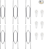 Bilillo 6 Pack Plate Hangers for The Wall, Suitable for 9-11 Inch Decorative Plate,Invisible Heavy Duty Wire Plate Holder with Wall Hooks, Plate Hangers for Displaying Plates, Platter, Dish (Black)