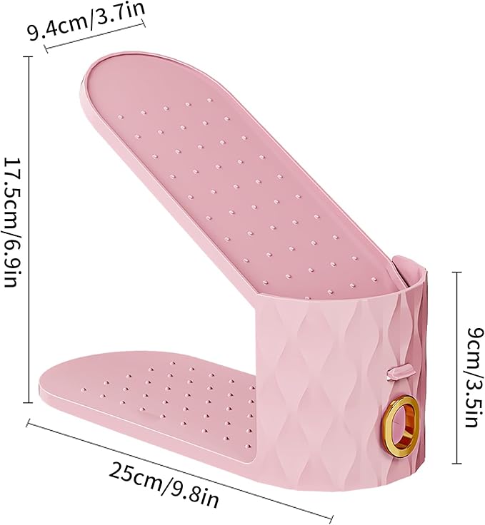 15 Pack Shoe Slots Organizer, Adjustable Shoe Stacker for Closet Storage, Double Layer Space Saver, Durable and Stackable Shoe Holder for Sneakers Heels and Flat