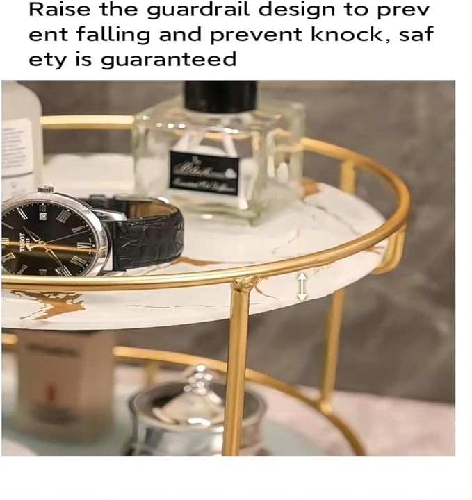 Gold Storage Rack, Bathroom Table Shelf, Perfume Tray, Beautiful Appearance, Super Capacity, Complete Your Daily Storage (QS-20-1) (QS-20-1)