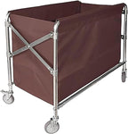 Replacement Liner Bag For Laundry Cart - Removable Liner Bag For Rolling Laundry Basket, Oxford Cloth Storage Bags, Trolley Cloth Bag, Hotel Room Work Trolley Replacement Bag(Brown,80x53x65cm/32x21x26