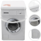VILLCASE Washing Machine Shaped Laundry Powder Container Portable Storage Barrel with Handle for Laundry Beads Detergent Organizer 8.77X5.98X5.98 Inch