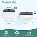 3 Pack Laundry Pod Containers and Dryer Sheet Holder Acrylic Jars with Bamboo Lids and Labels Laundry Room Organization Containers for Scent Booster Powder Detergent Pods Storage