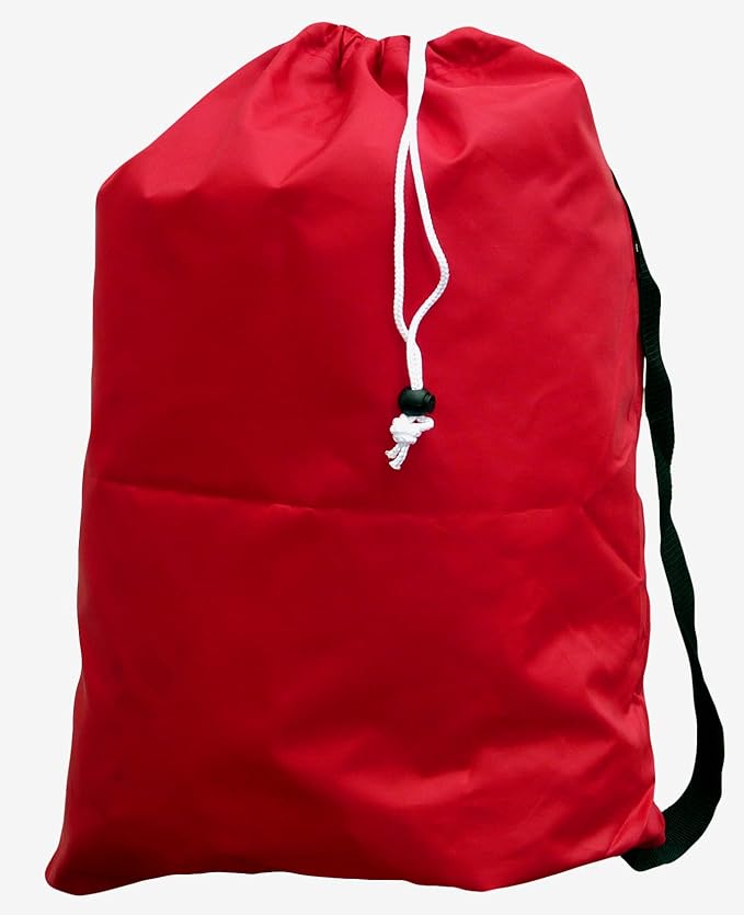 Small Laundry Bag with Drawstring, Carry Strap, Locking Closure, Color: Red, Size: 22x28, Choose from 16 Colors